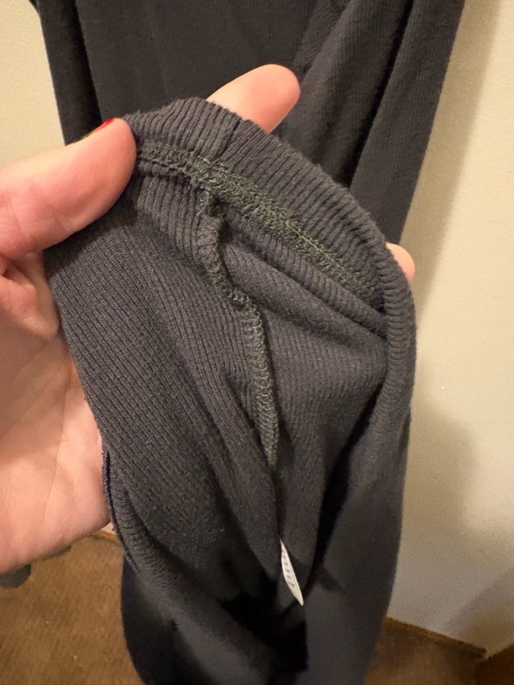 ATM ribbed modal tank midi dress charcoal XL - Picture 3 of 6